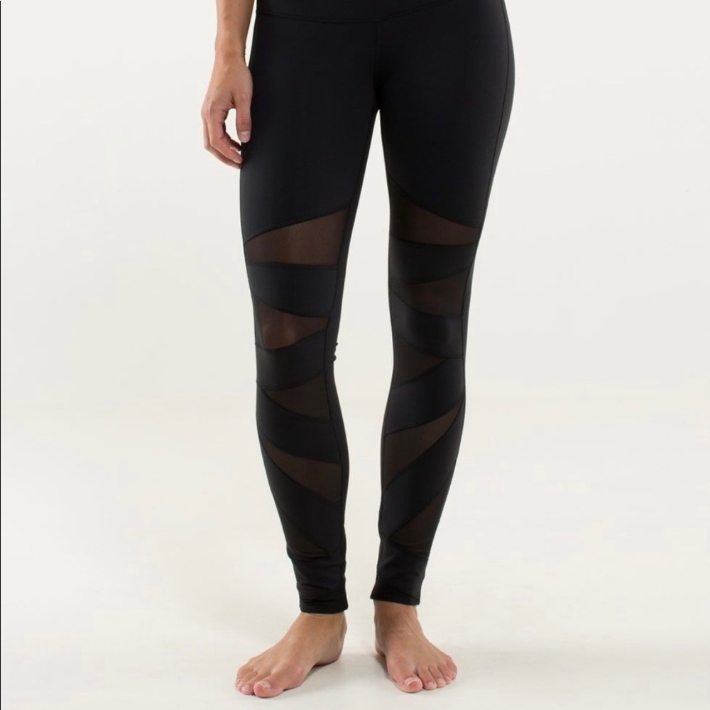 Black Mesh Lululemon Leggings